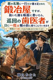 郡の名簿に一行だけ書き足された鍛冶屋ですが、抜いた歯を帳面に書いたら、巡回の歯医者が日に一度は鞴の前に座りこんでいきます